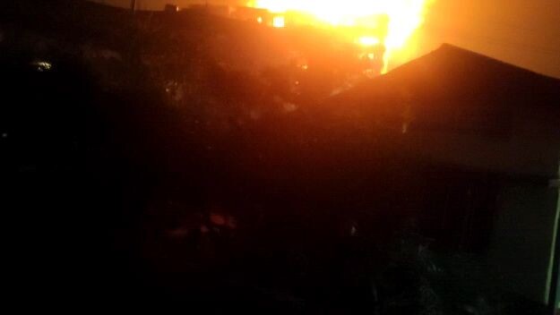 Fire at Building Construction