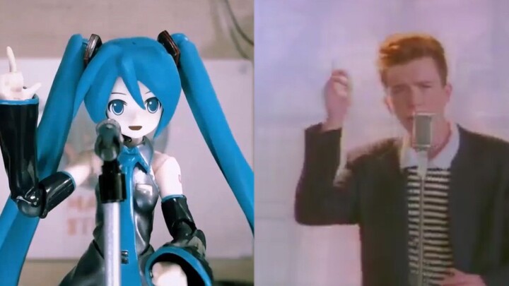 Hatsune Miku is Rick Astley Hatsune Miku is Rick Astley (Hatsune x Rick Shake Stop Motion Animation/