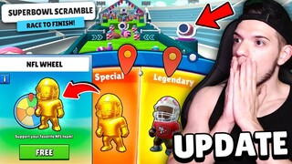 NOUL UPDATE cu MAPA SUPERBOWL si SKIN SPECIAL GRATIS! Stumble Guys