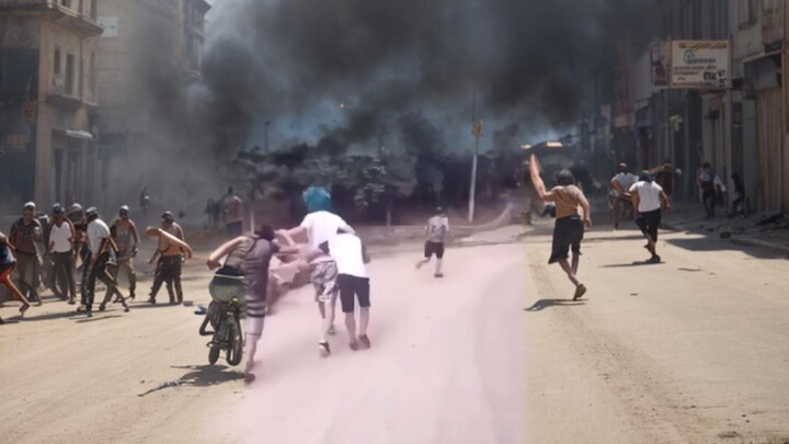 Adegan terkenal, tetapi AI menambahkan gambar