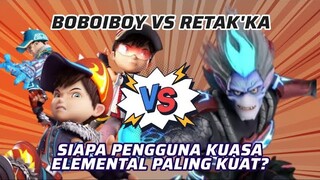 Boboiboy vs Retak'ka: Siapa Pengguna Kuasa Elemental Terkuat!? | MRI PanSos Kap #short