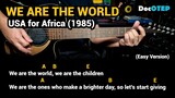 We Are the World - USA for Africa (1985) - Easy Guitar Chords Tutorial with Lyrics