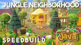 jungle village!🌴 neighborhood speedbuild (the last speedbuild on java)
