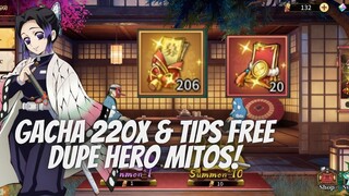 GACHA 220X DI SPAM SHINOBU ❗❗ TIPS FREE DUPE HERO MITOS ❗- BLADE OF PILLAR