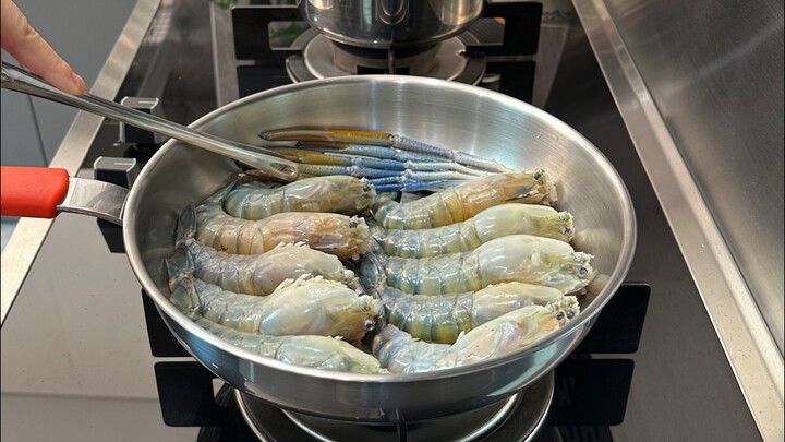 ทำกุ้งโรสซอสวาซาบิที่บ้าน➕ปลาหมึกผัดกระเทียมรสเผ็ดสไตล์สเปน