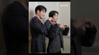 Bromance, heart pose, and photobooth experts #KimWoobin #KimSungkyun #OfficerBlackBelt #Netflix