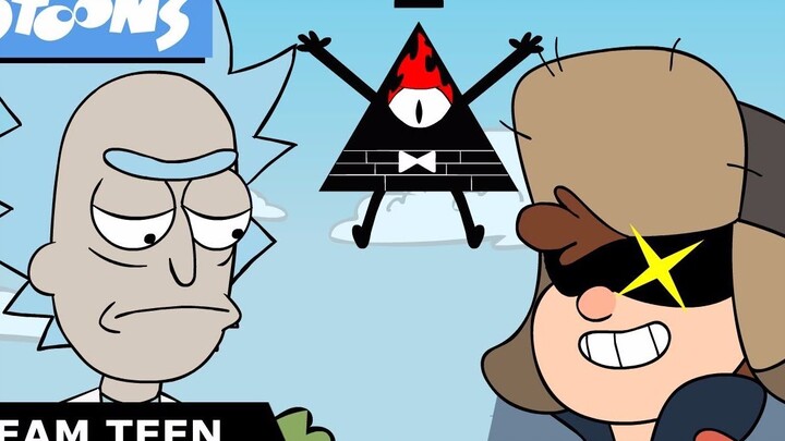 [American Comics Crossover ตอนที่ 2 ตอนที่ 3] อนิเมชั่น Rick VS Bill Cipher [Rick and Morty X Gravit