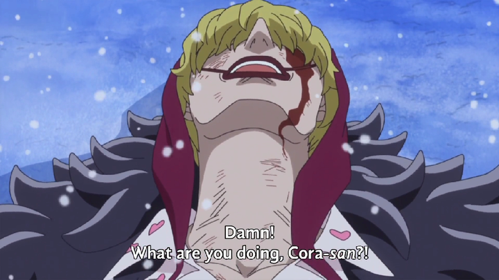 Law tries to heal Cora-san but it's too late :'(