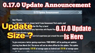 0.17.0 Update Announcement Pubg Mobile || 0.17.0  Update Size ? | 0.17.0 Update Is Here