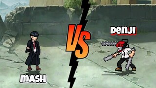 Mash Vs Denji mashle x chainsaw man fights / mugen