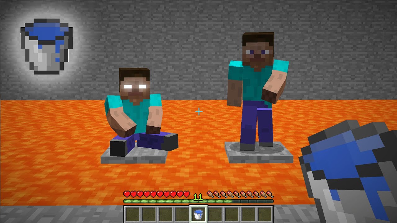 herobrine and steve friends