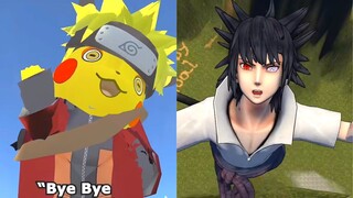 Sasuke tries to become Hokage Pt. 2 #naruto #pikachu #shorts