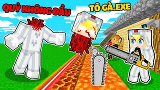 TÔ GÀ THỬ THÁCH 24H XÂY NHÀ SIÊU AN TOÀN CHỐNG TÔ GÀ.EXE KHÔNG ĐẦU TRONG MINECRAFT*TÔ GÀ EXE