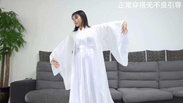 The beautiful girl in white loves to dance but gets tricked by a naughty boy