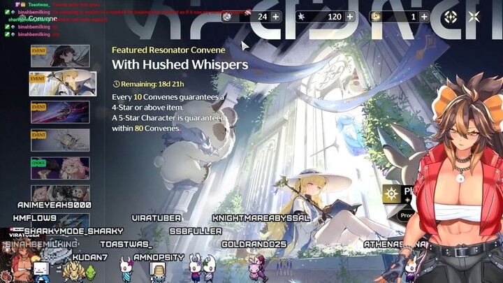 VIRATUBER tries to pull new wuthering waves 2.8 characters