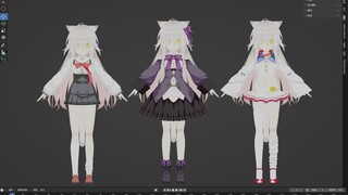 模型配布【樱花萌放/クロ】blender原文件+mmd+vrm模型