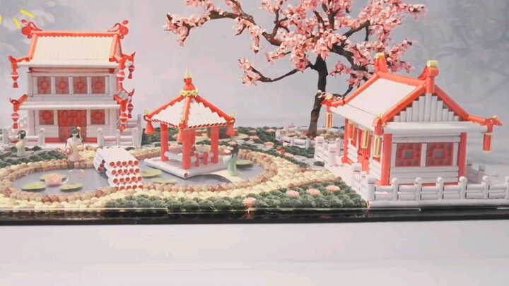 Paper quilling works ~ courtyard, a note becomes a house, there is nothing that cannot be done with 