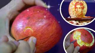 Boss: Please carve this apple in the shape of Lu Han!