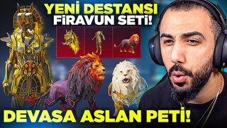 YENİ GELİŞMİŞ FİRAVUN SETİ VE ALEVLİ ASLAN PETLER GELDİ!! 😮 (OYUNUN EN İYİ PETİ) | PUBG MOBILE