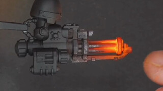 【elminiaturista】Follow these simple steps to paint the Vulcan cannon to create a glowing effect.