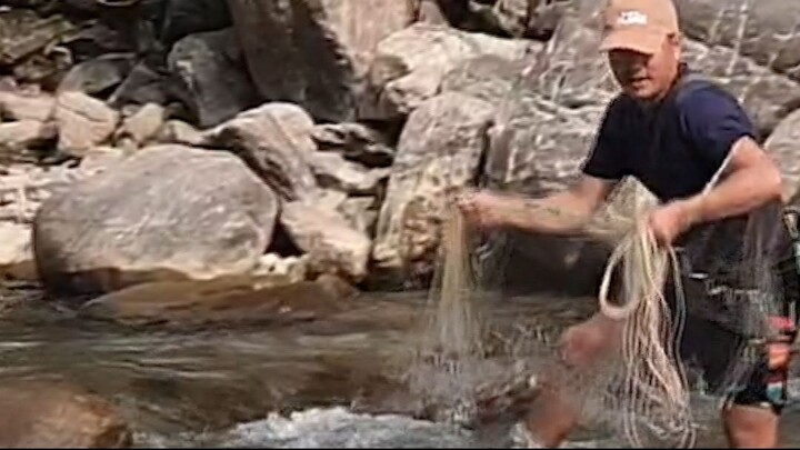 cast netting in Nepal | himalayan trout fishing |