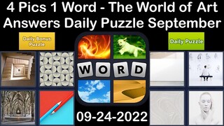 4 Pics 1 Word - The World of Art - 24 September 2022 - Answer Daily Puzzle + Bonus Puzzle