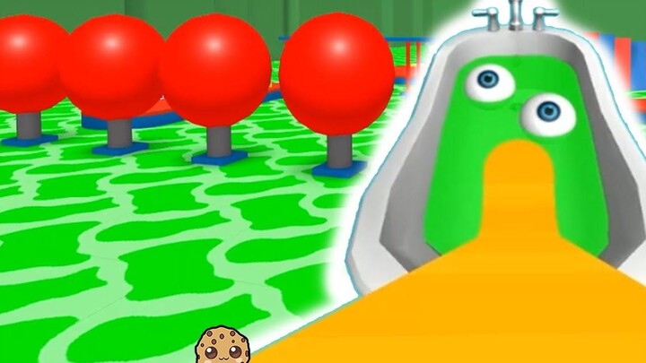 ว่ายน้ำในสระสีเขียว มาเล่นวิดีโอสุ่มเกม Roblox กันเถอะ