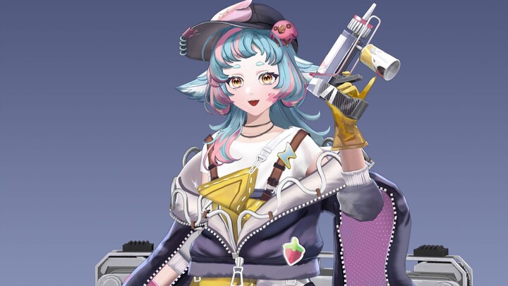 [Self-modeled/Arknights] Red Velvet·Tibi·3D model display