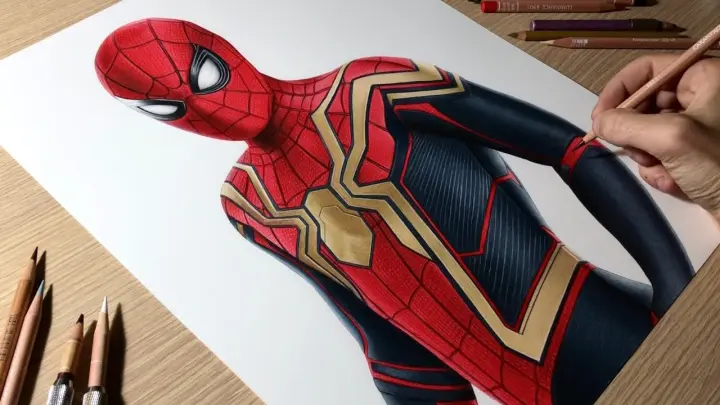 Drawing Spider-Man No Way Home (New Suit) • Time Lapse