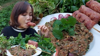 เมนูบ้านๆ ซุปมะเขือ ปิ้งส้มหมู ผักหลายๆคือเก่า20/ก.พ/64