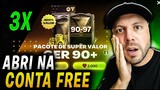 ABRI 3 VEZES na CONTA FREE!! pack OPEN fc 24 mobile!!!