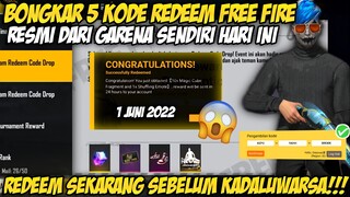 BONGKAR 5 KODE REDEEM‼️KODE REDEEM FREEFIRE TERBARU 1 JUNI 2022 - RESMI DARI GARENA