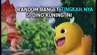 dino kuning di bawak ke laut sama si pragos