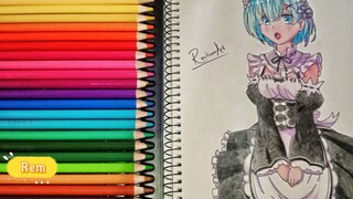 PART 2 kali ini kembarannya?!?! speed draw REM re:zero !!!#FAMTHR#bestofbest