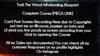 Tadi The Virtual Wholesaling Blueprint course download