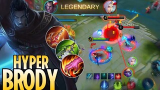 UNKILLABLE HYPER BRODY GAMEPLAY | THIS MM IS 100% BROKEN!! | BRODY BEST BUILD ML | MOBILE LEGENDS