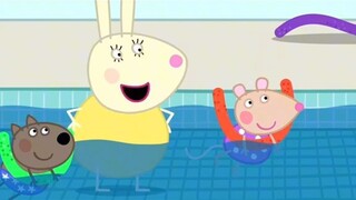 mommy rabbit need to learned to swim🐰🐰