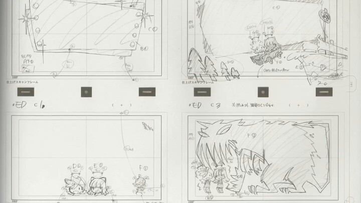 The comics in the original collection of Angel with Garterbelt + the line drawing storyboard of ED