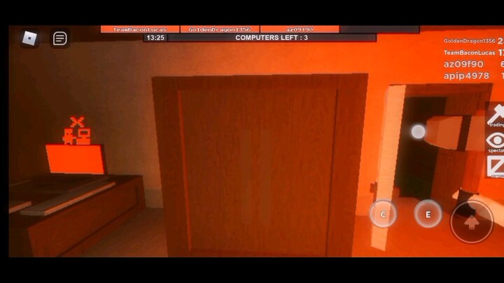 Playing roblox flee the facility