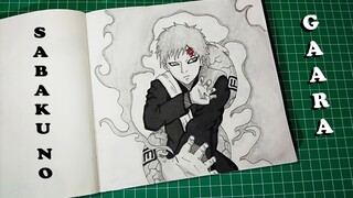 Yuk liat proses gambar Sabakuno Gaara karakter di naruto☺️