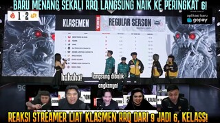 RRQ BARU MENANG SEKALI LANGSUNG NAIK DARI PERINGKAT #9 JADI #6! REAKSI STREAMER