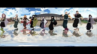 VR360°【MMD】柱たちの可愛らしいダンス♪【鬼滅の刃】