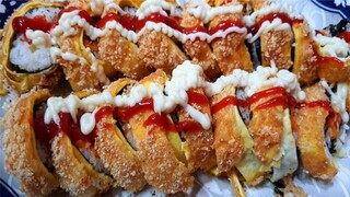 BBD (16) - Trứng Chiên Xù Bọc Rice Dog, tưởng không ngon nhưng lại ..l  Ẩm Thực (Cuisine) Bông Bí Đỏ