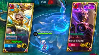 My Collector Skin Hanabi vs Enemy Epic Skin Hanabi WHO WIN?