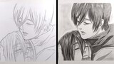 How to Draw Mikasa & Eren - [Attack on Titan]