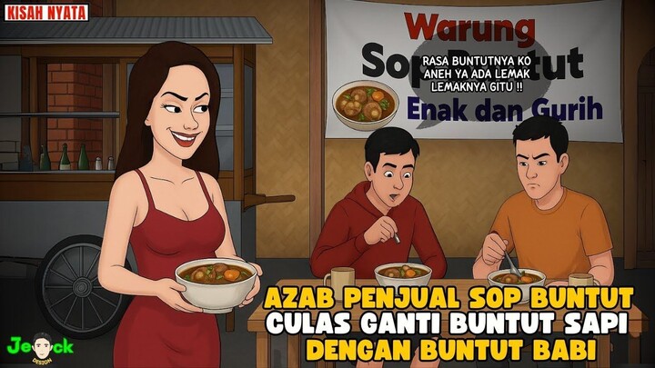 AZAB PENJUAL SOP BUNTUT CULAS GANTI BUNTUT SAPI DENGAN BUNTUT BABI  ANIMASI