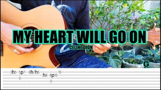My Heart Will Go On - Celine Dion - Guitar Fingerstyle (Tabs) Chords Lyrics