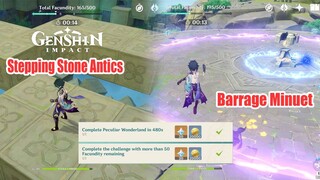 Peculiar Wonderland - Barrage Minuet , Stepping Stone Antics Guide Gameplay - Genshin Impact