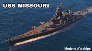 Modern Warships: USS MISSOURI in action online battle gameplay.