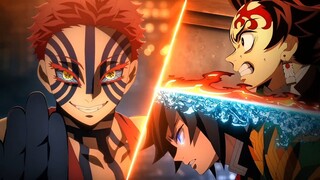 Demon Slayer Infinity Castle Arc - Tanjiro & Giyuu VS Akaza